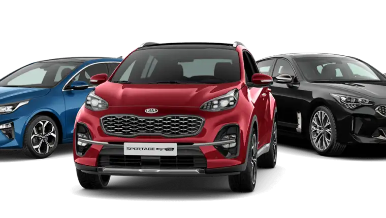 Kia homepage range
