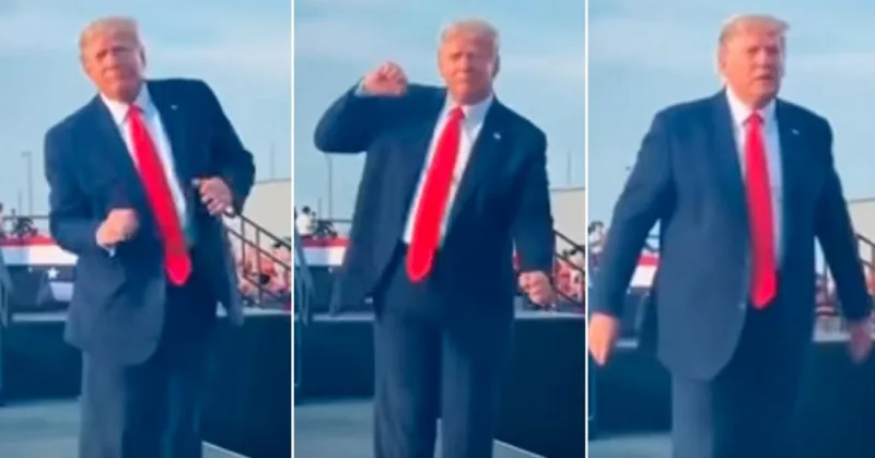 Trump ples