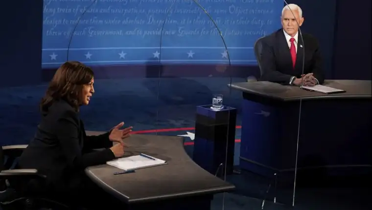 Harris pence debata