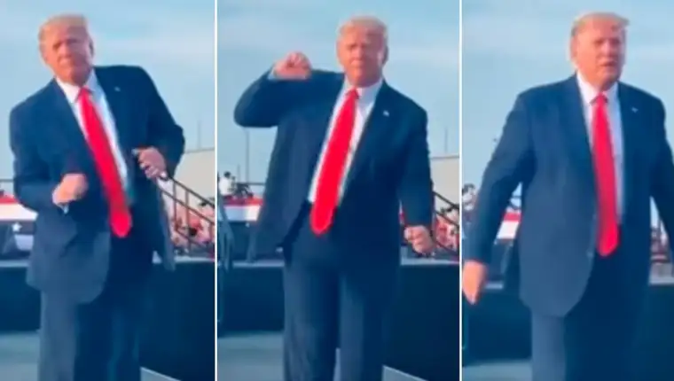 Trump ples