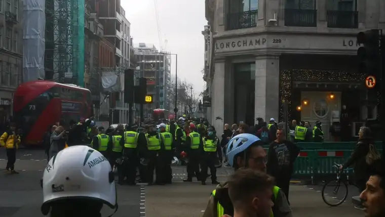 London protesti