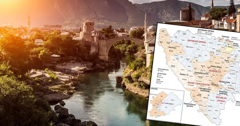 Mostar i karta bih