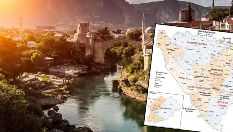 Mostar i karta bih