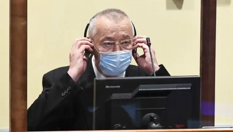 Former head of Serbia's state security service Jovica Stanisic in court at UN IRMCT in The Hague