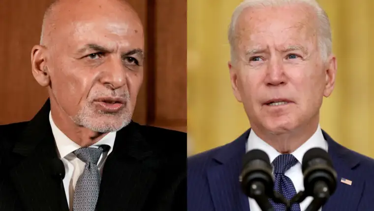 Afghanistan's President Ashraf Ghani holds a news conference, in Washington
