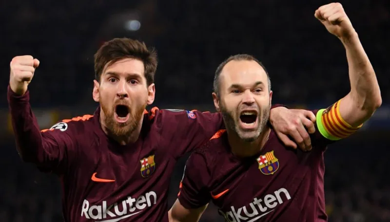 messi iniesta