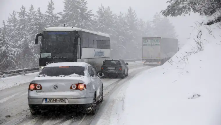 Romanija/Han Pijesak, BiH - 05. februar 2020:Snijeg na područj