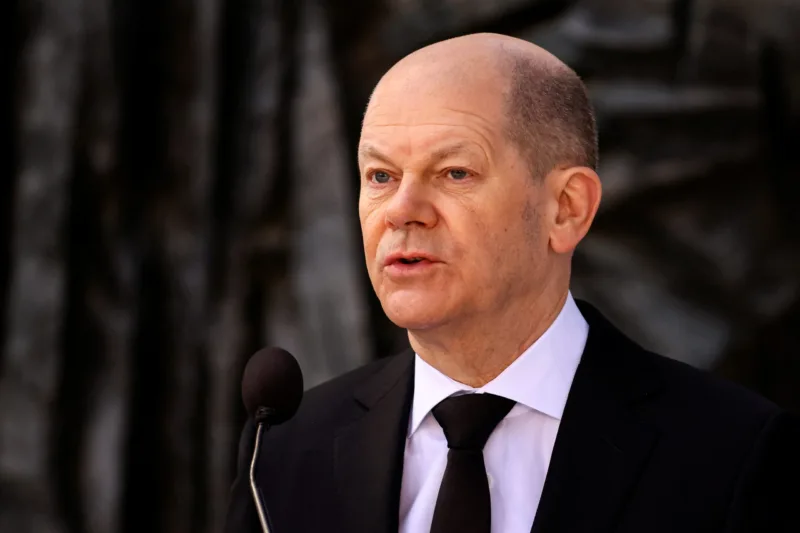 German Chancellor Olaf Scholz visits the World Holocaust Remembrance Center in Jerusalem