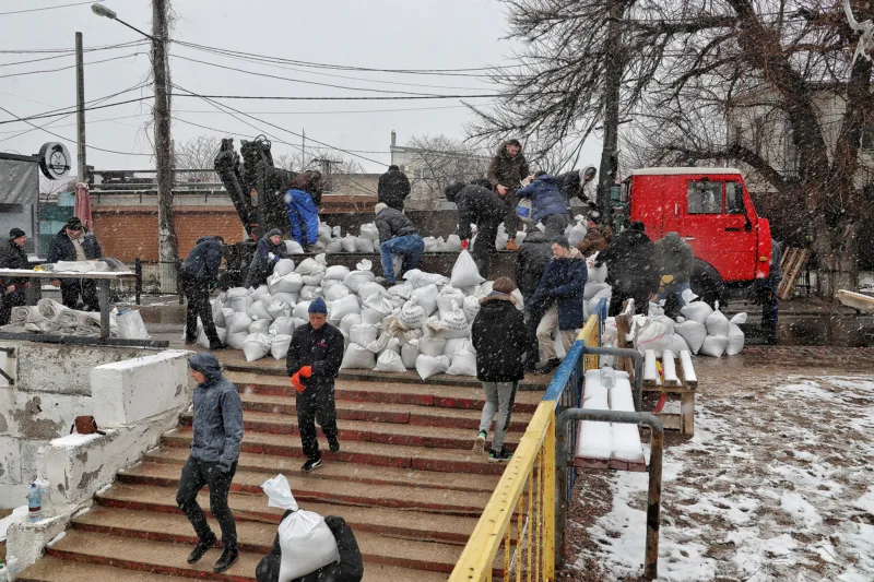 Sand bags for city defence prepared in Odesa