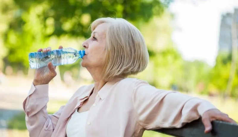 Adult woman in park