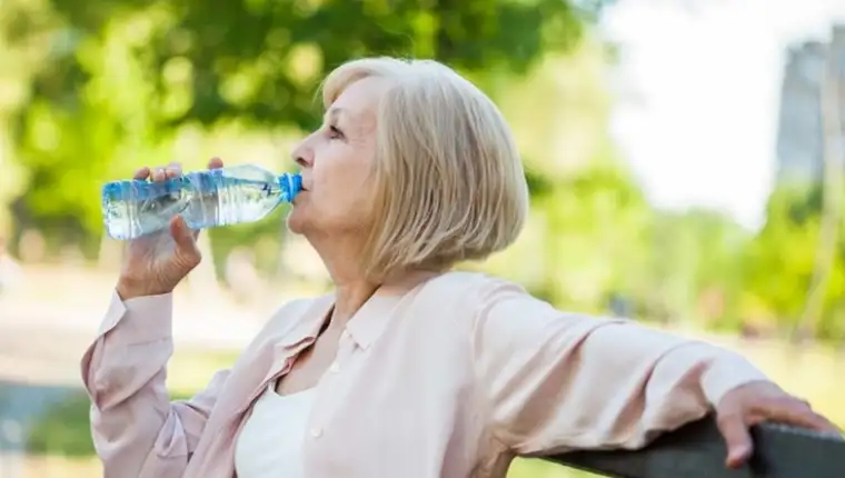 Adult woman in park