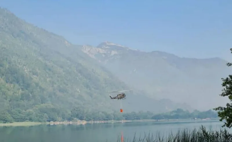 helikopter pozar