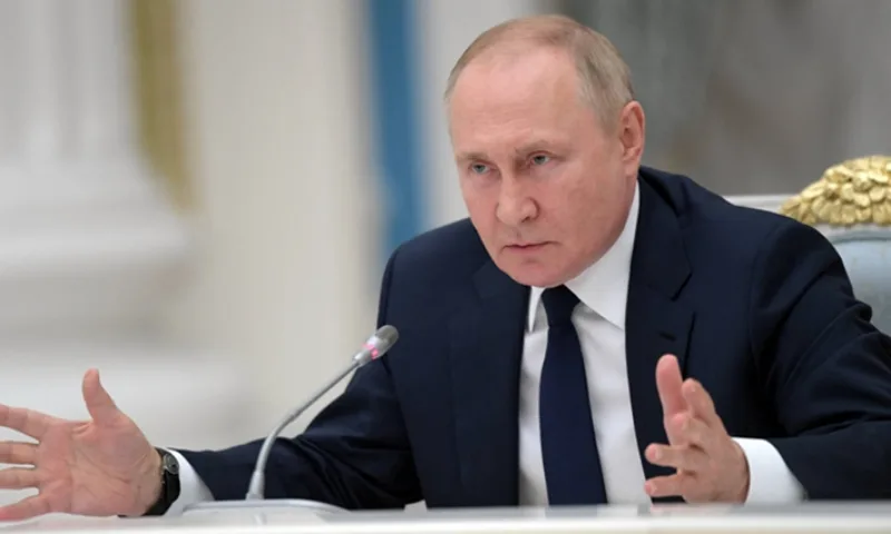 Russian President Vladimir Putin attends meeting with parliamentary leaders in Moscow