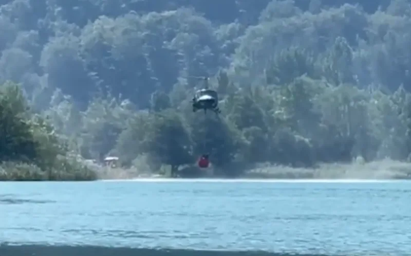pozar helikopter os