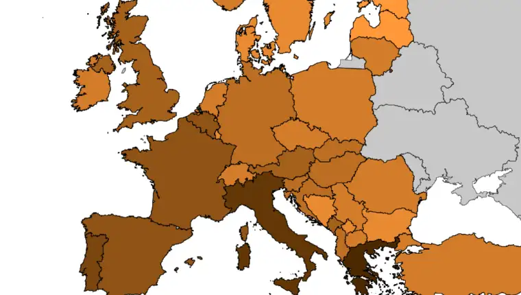 evropa mapa