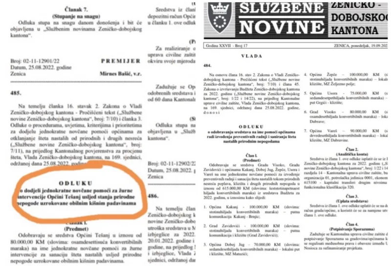 NOVCANA POMOC KISNE PADAVINE