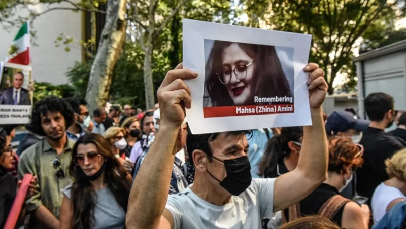 Activists Demonstrate Against Iranian President Ebrahim Raisi Outside Of The United Nations