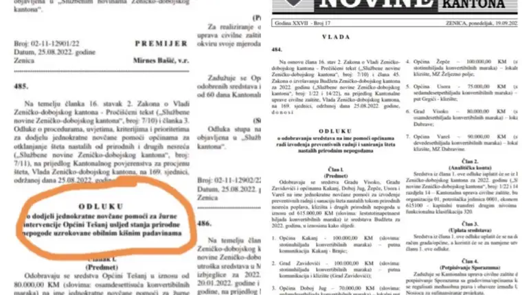 NOVCANA POMOC KISNE PADAVINE