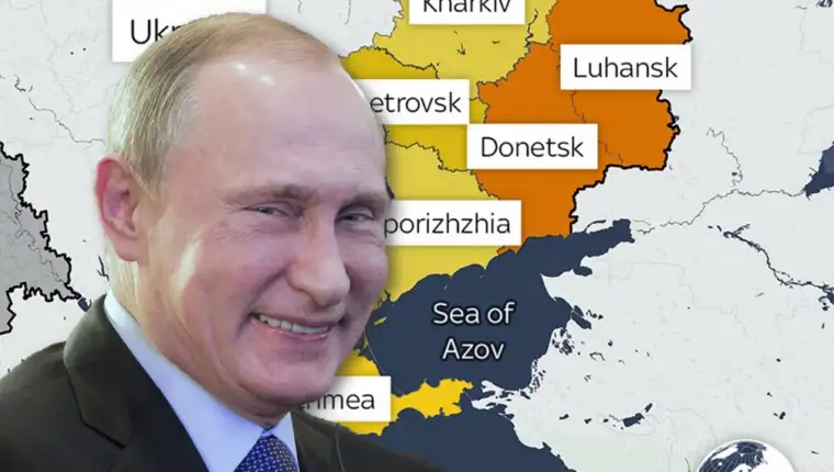 putin ukrajina mapa