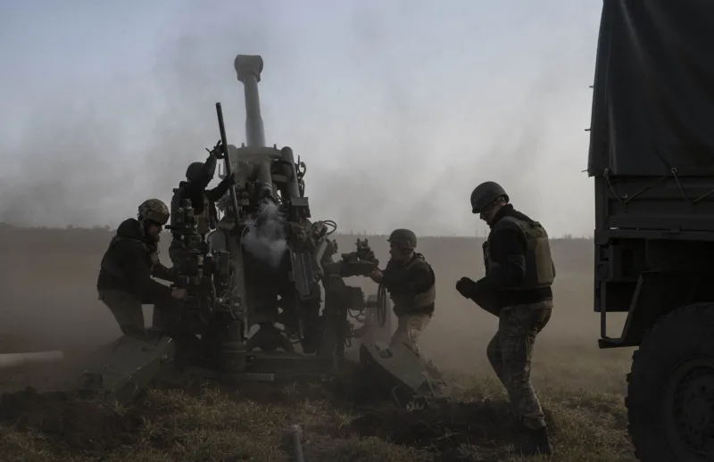 Artillery units stationed on the Kherson fronts provide intense fire support to the Ukrainian army