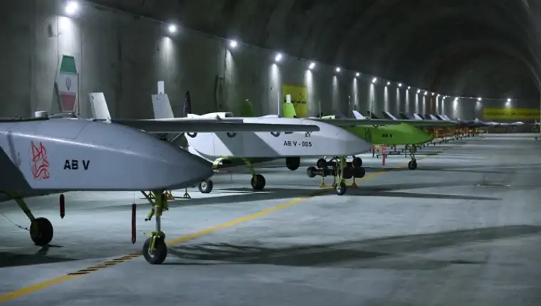 Iranian drones at underground site