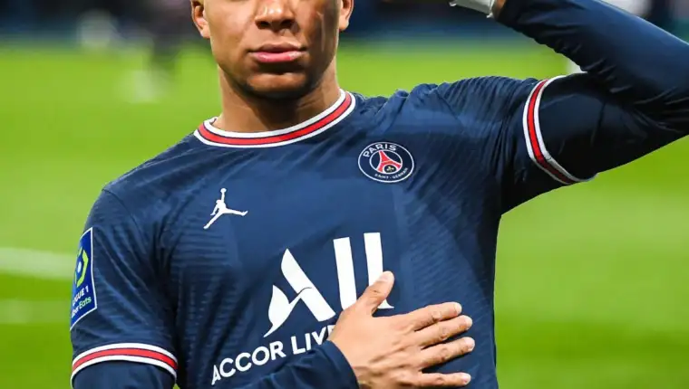 April 3, 2022, Paris, France, France: Kylian MBAPPE of PSG celebrates his goal during the Ligue 1 match between Paris Saint-Germain (PSG) and FC Lorient at Parc des Princes stadium on April 03, 2022 in Paris, France. (Credit Image: ©  Matthieu Mirville/ZU
