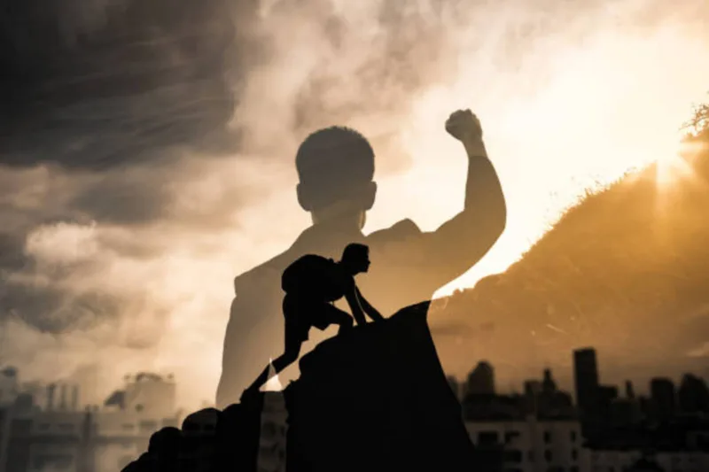 People inspiration and never giving up concept
