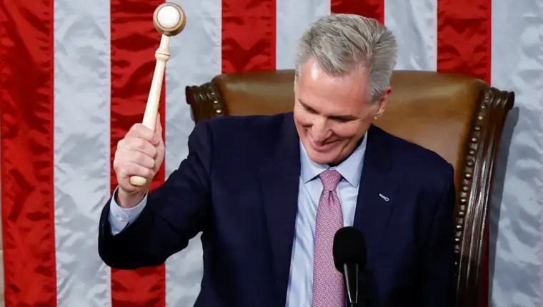 Kevin McCarthy is elected next Speaker of the U.S. House of Representatives at the U.S. Capitol in Washington