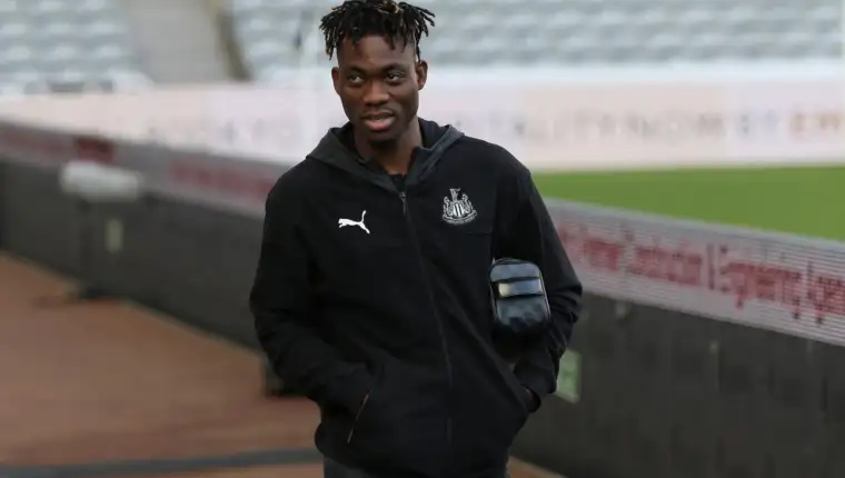 Newcastle United v Leicester City Premier League Christian Atsu of Newcastle United before the Premier League match at S