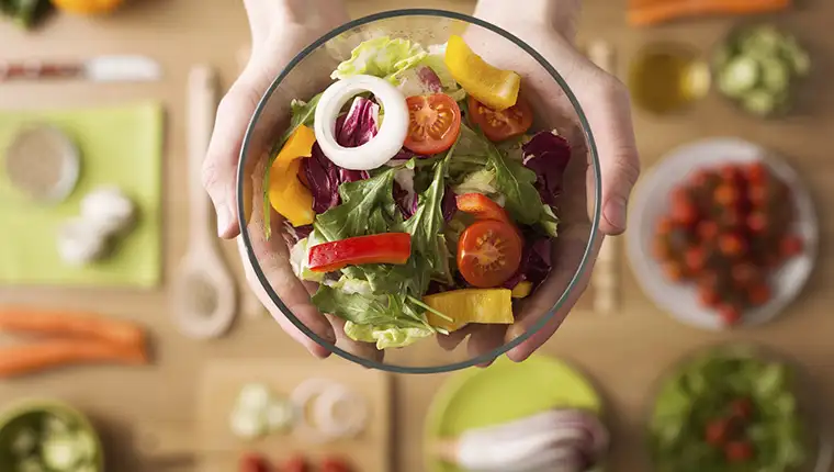 Healthy fresh homemade salad