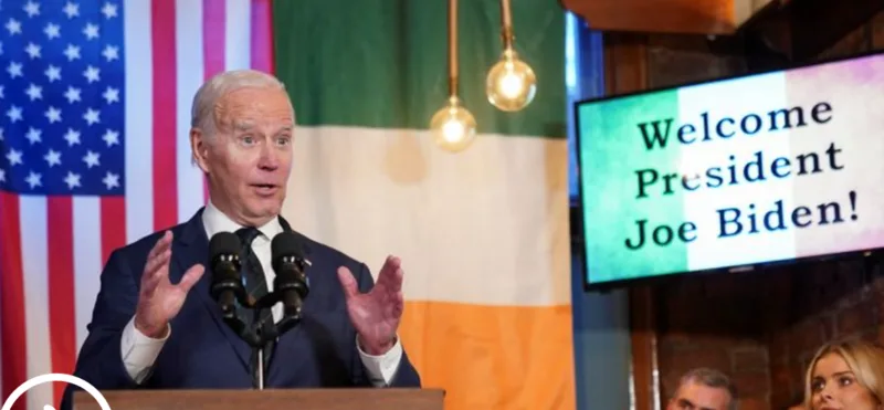 biden u irskom pubu