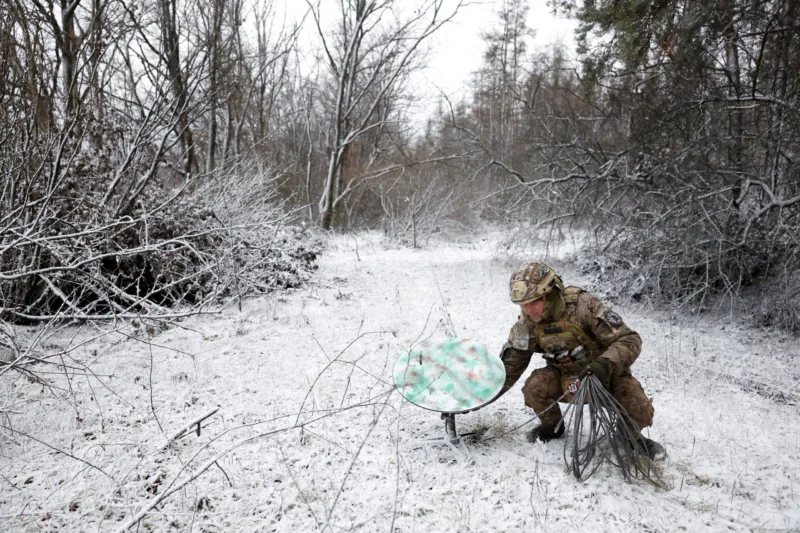 FILE PHOTO: Orthodox Christmas on the frontline, in the region of Kreminna