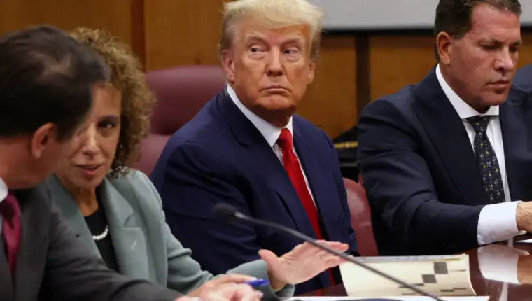 Former U.S. president Donald Trump appears in court in New York City