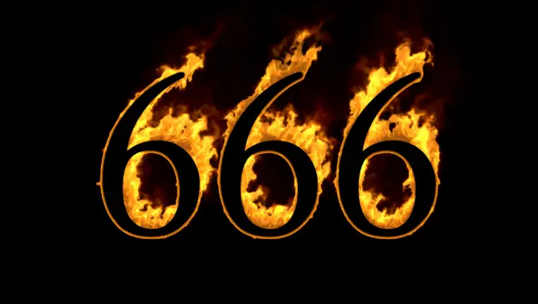 Fire,Number,666,Isolated,On,Black,Background,,3d,Illustration
