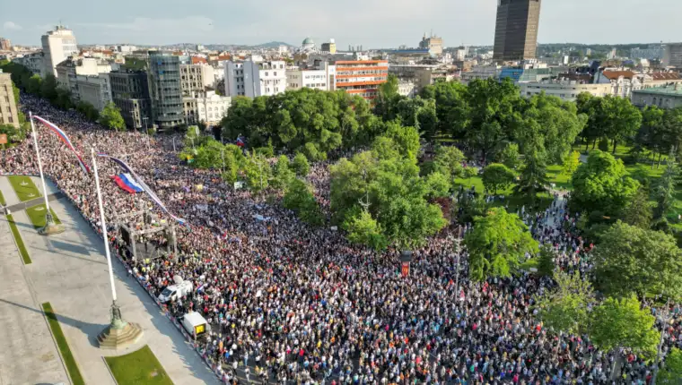 Serbian opposition parties protest against violence and in reaction to the two mass shootings, in Belgrade