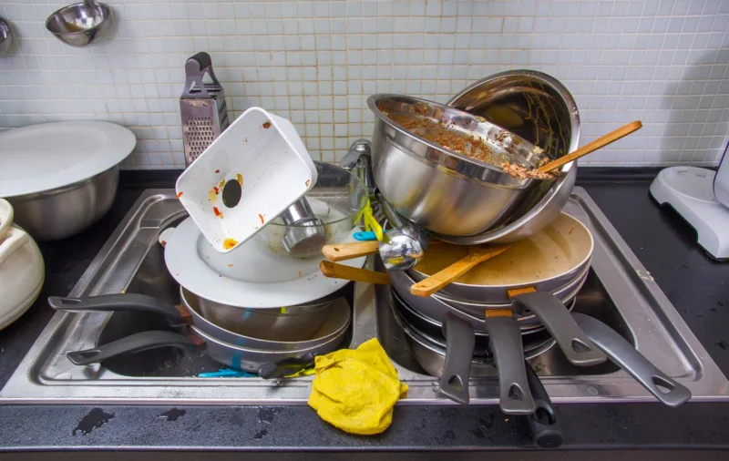 Dirty utensil on the kitchen