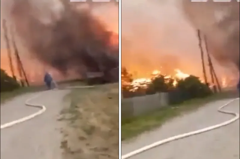 Rusija, požar