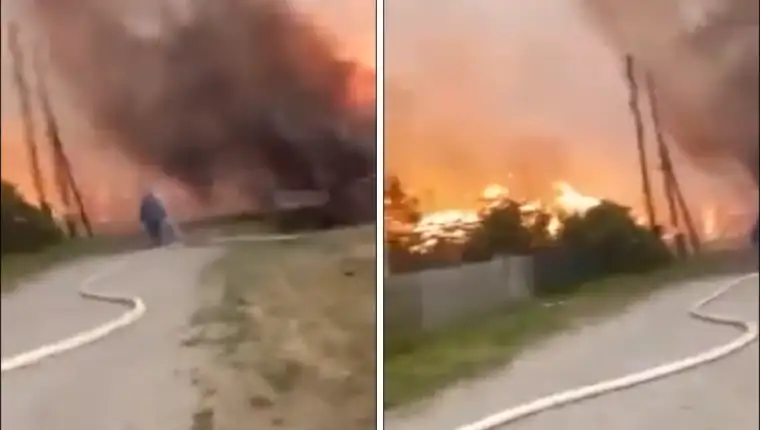 Rusija, požar