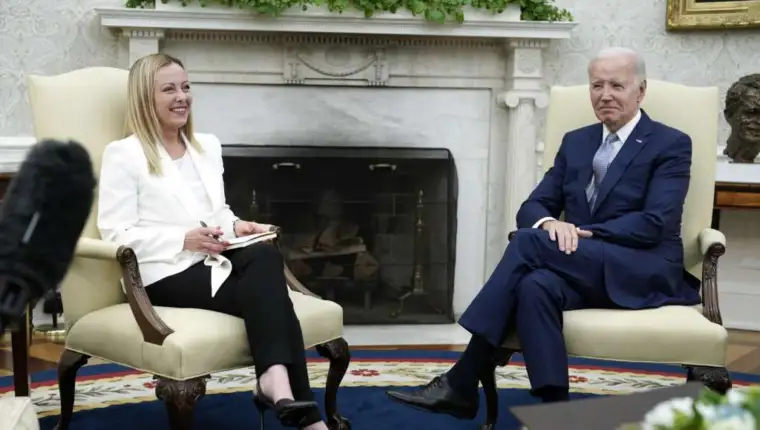 meloni biden