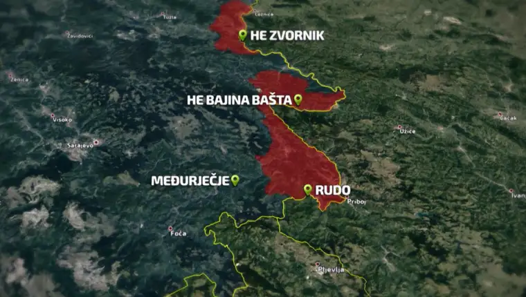 mapa granica srbija bih