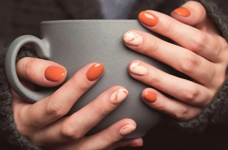 Pumpkin Spice Nails