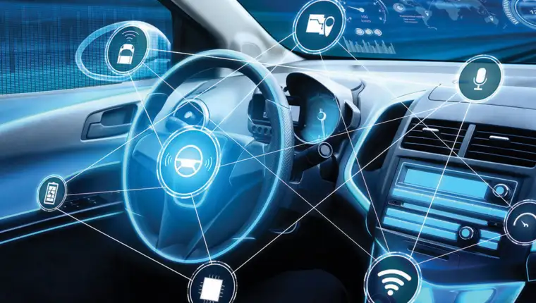 Driverless,Car,Interior,With,Futuristic,Dashboard,For,Autonomous,Control,System
