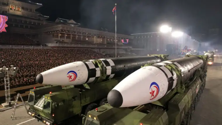 Military parade to mark the founding anniversary of North Korea's army, at Kim Il Sung Square in Pyongyang