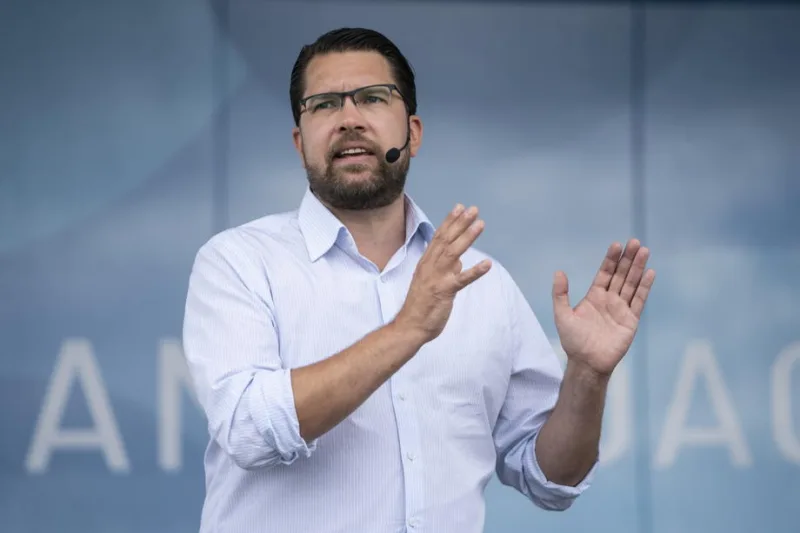 Sweden Democrats party leader Jimmie Akesson attends an event in Gothenburg