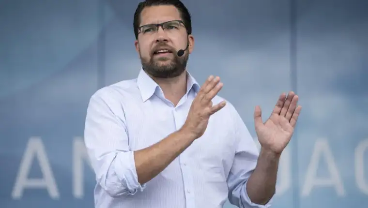Sweden Democrats party leader Jimmie Akesson attends an event in Gothenburg