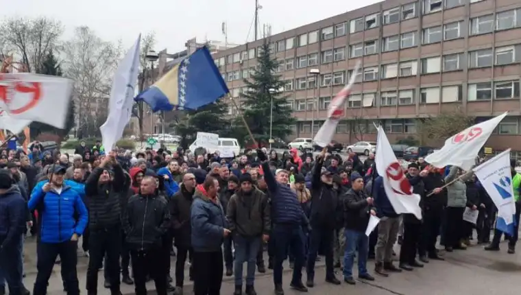 arcelor mital protest