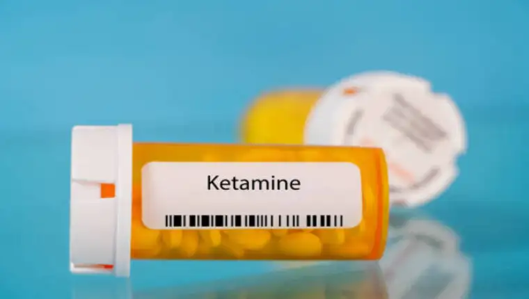 Ketamine pill bottle, conceptual image