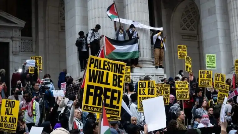 protest palestina amerika