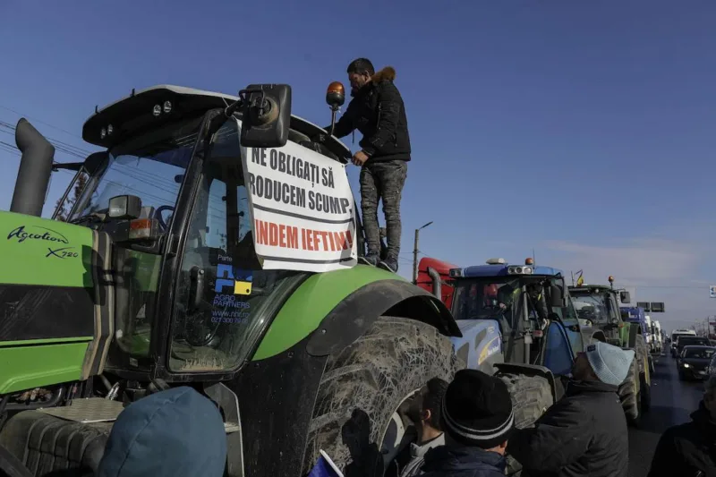 štrajk, rumunija, farmeri, kamiondžije