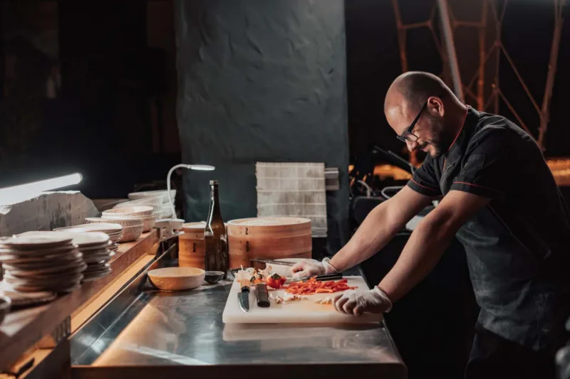 crne rukavice chef